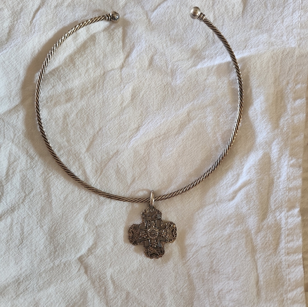 PREMIER DESIGNS Silver Tone Kindred Cross Charm Necklace
